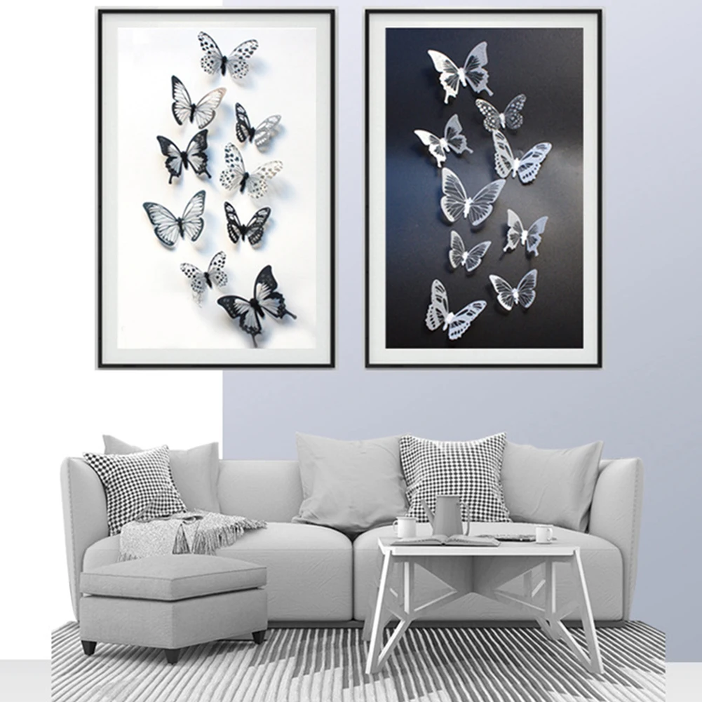 Творческий 36 шт/партия 3D для детей с украшением в виде кристаллов бабочка