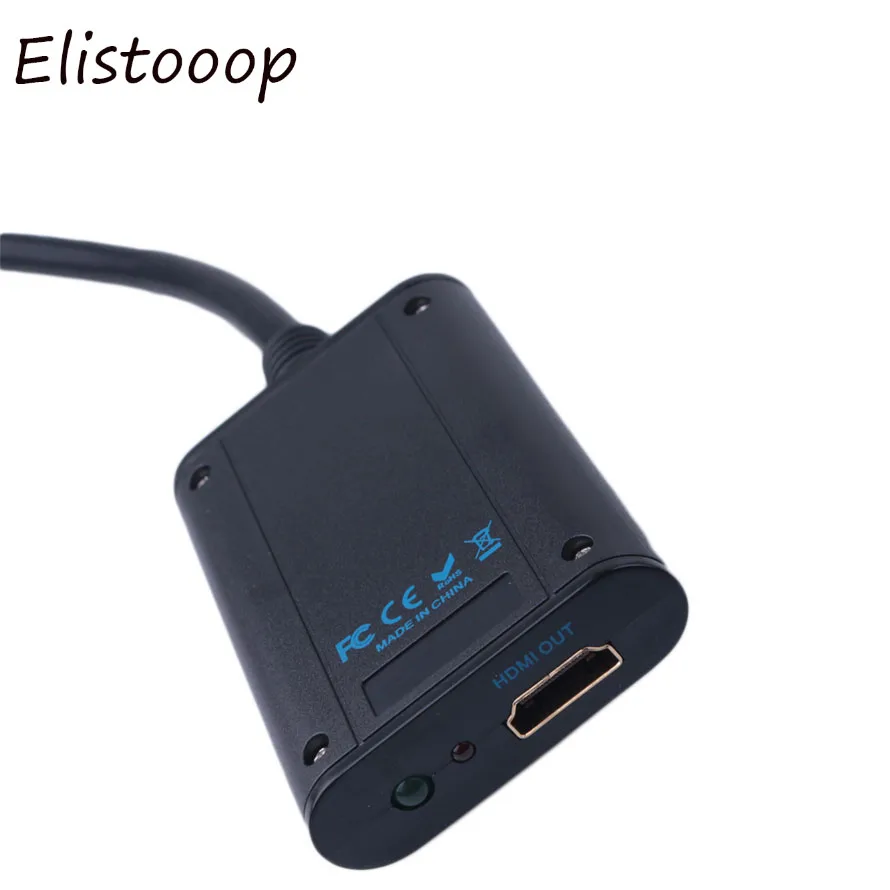 Прочный VGA к HDMI совместимый выход 1080P HD аудио TV AV PC видео кабель Plug and play конвертер