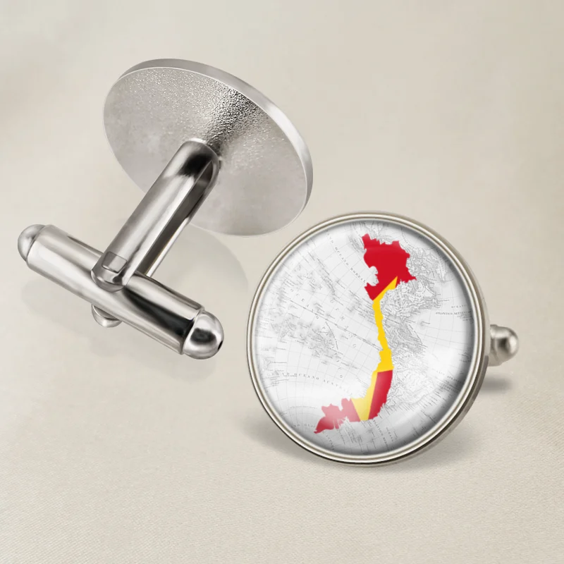 Герб Вьетнама флаг вьетнамской карты запонки с национальным гербом | Украшения и