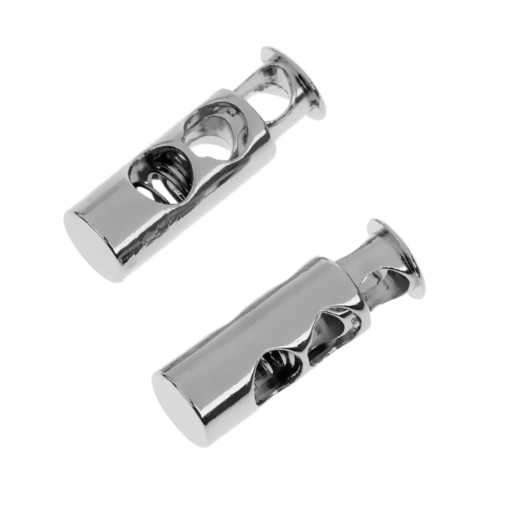 10 шт./компл. сплав цинка ствол Toggles пружинный стоп двойное отверстие шнур