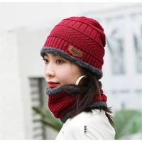 new unisex coral fleece winter windproof hat beanies mens hat scarf warm thicken breathable wool for men fashion knitted caps