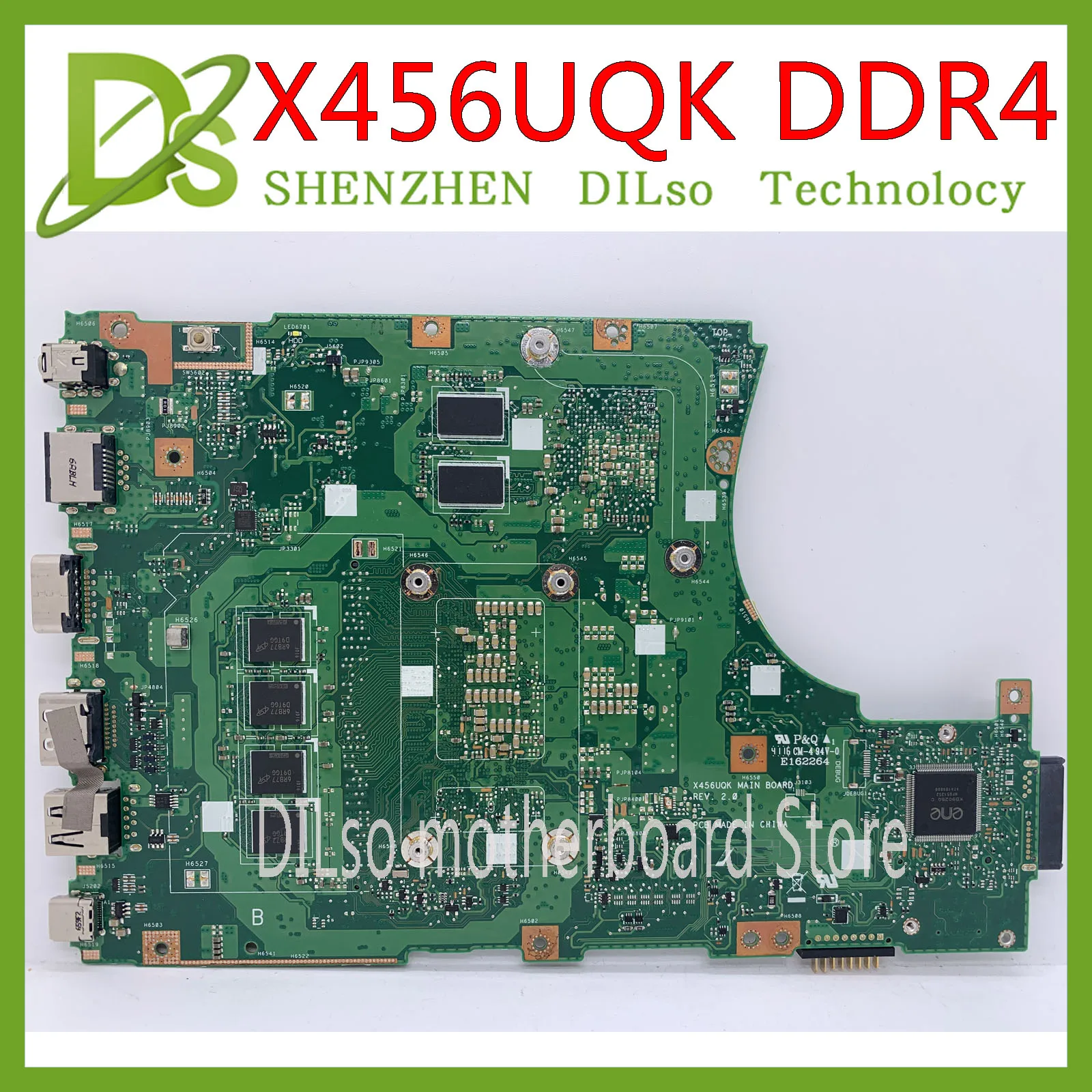 

KEFU X456U motheboard FOR ASUS X456UJ X456UF X456UV X456UQ X456UQK motherboard original I3 I5 I7 CPU 4G RAM DDR3 DDR4 test