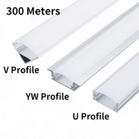 300pcs 100cm u v yw aluminium profile channel for 12mm width led strip light factory wholesale