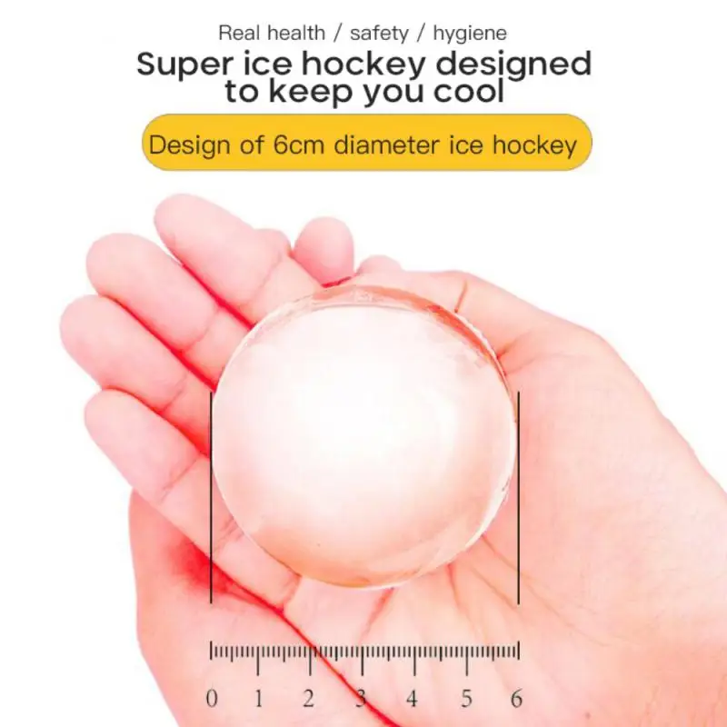 

6cm Silicone Round Ice Hockey Mold Comes With Funnel Hockey Whiskey Ice Cube Ball Maker Mold Party Bar Tray Kitchen Gadgets Tool
