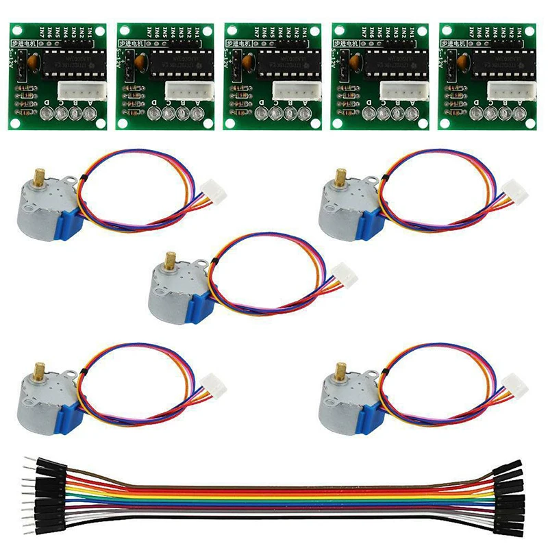 5 шт. DC 5V шаговый двигатель с ULN2003 драйвер платы кабель для Arduino UNO/сокращения