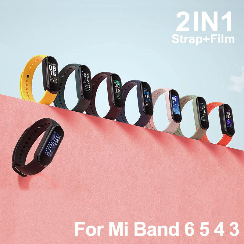 Ремешок силиконовый для Xiaomi Mi Band 6 5 4 3 сменный спортивный браслет смарт-часов MiBand |
