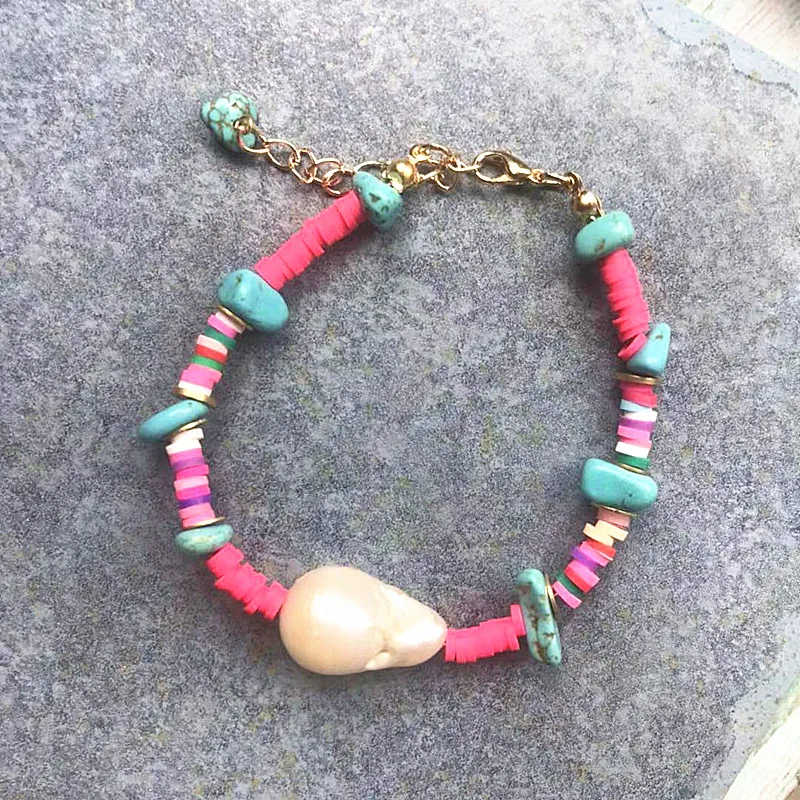 Женское Ожерелье в богемном стиле с жемчужной подвеской чокер из нержавеющей