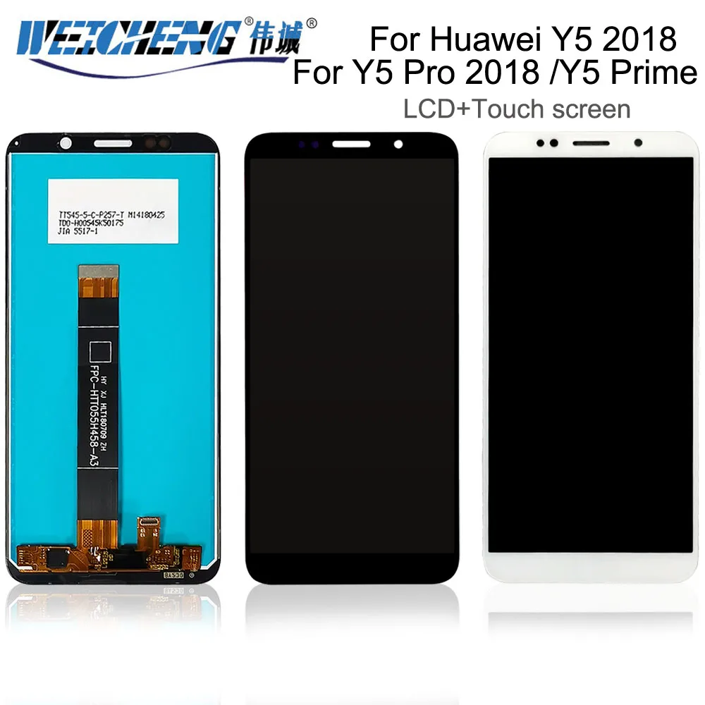 5 45 '颼% протестированный ЖК дисплей для Huawei Y5 Lite 2018 с сенсорным экраном в сборе