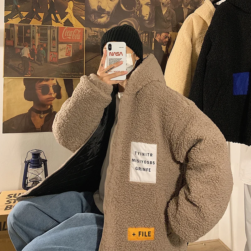 Liketkit мужские зимние парки 2019 толстые Свободные флисовые куртки с капюшоном