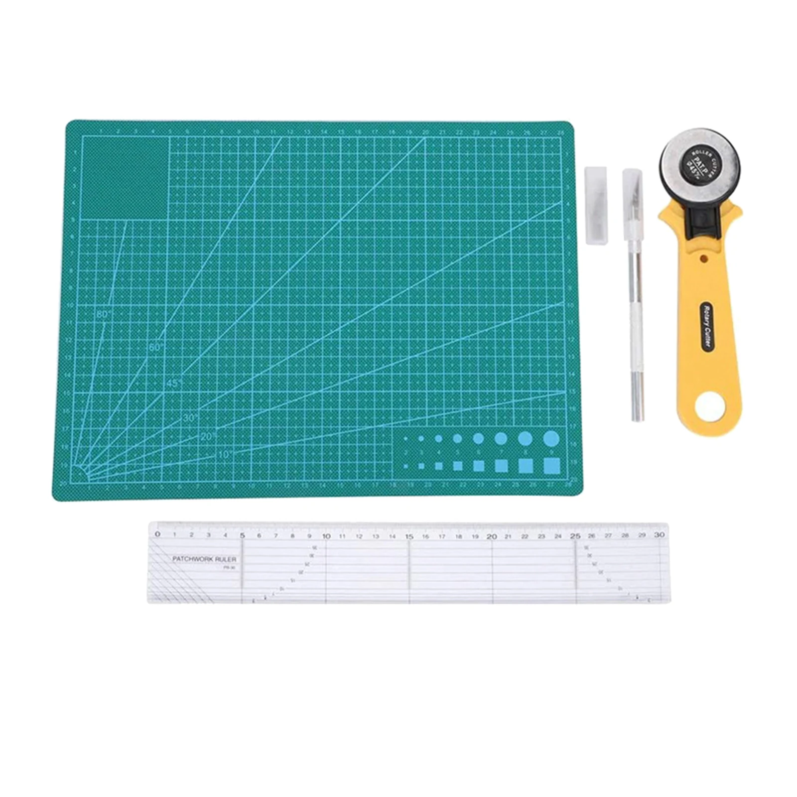 

Craft Knives Fabric Rotary Cutter Stencil Anti-slip Cutting Mat Grid 21x30cm