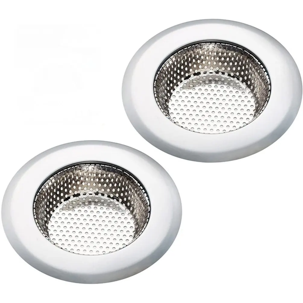 

2Pcs Stainless Steel Kitchen Sink Strainer Basin Sundries Waste Plug Sink Filter Bathroom Drain Catcher Stopper Kitchen Gadgets