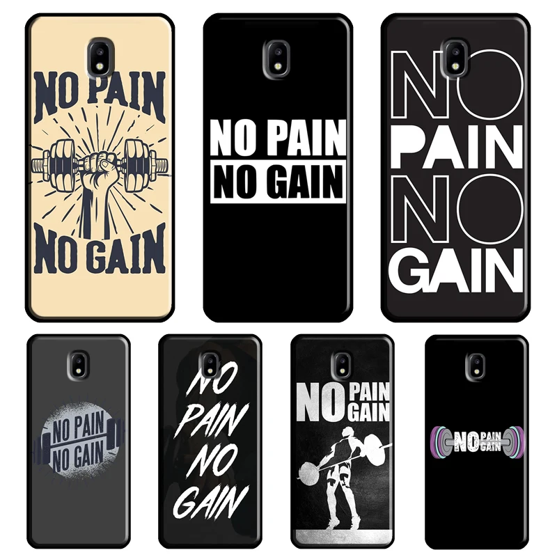 No Pain No Gain Gym Cover For Samsung Galaxy A8 A6 A7 A9 2018 J8 J4 J6 Plus J1 A3 A5 2016 J3 J7 J5 2017 Case