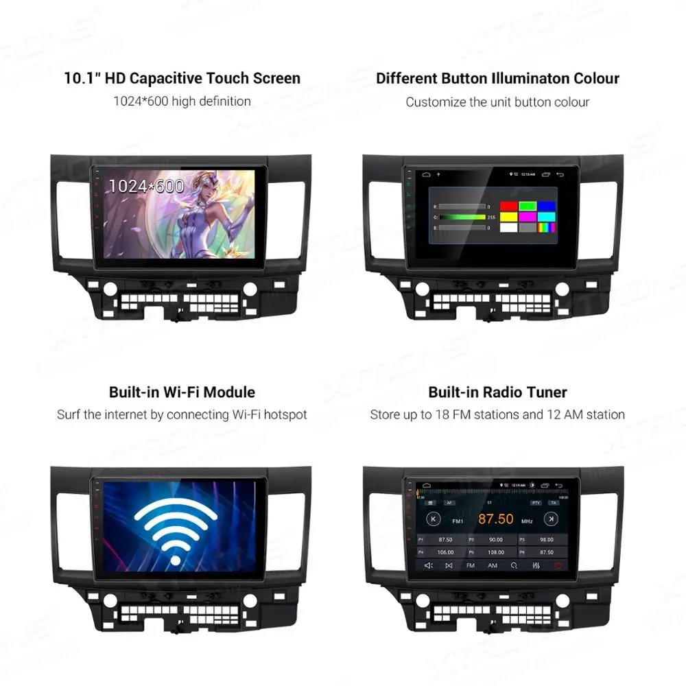 10 1 &quotIPS Android Q DSP автомобильный стерео мультимедийный плеер GPS DVR радио для Mitsubishi