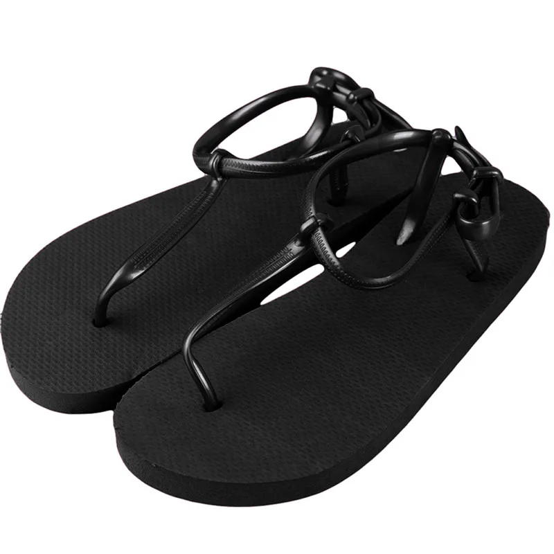 Сандалии Женские однотонные легкие удобные шлепанцы плоская подошва Эва