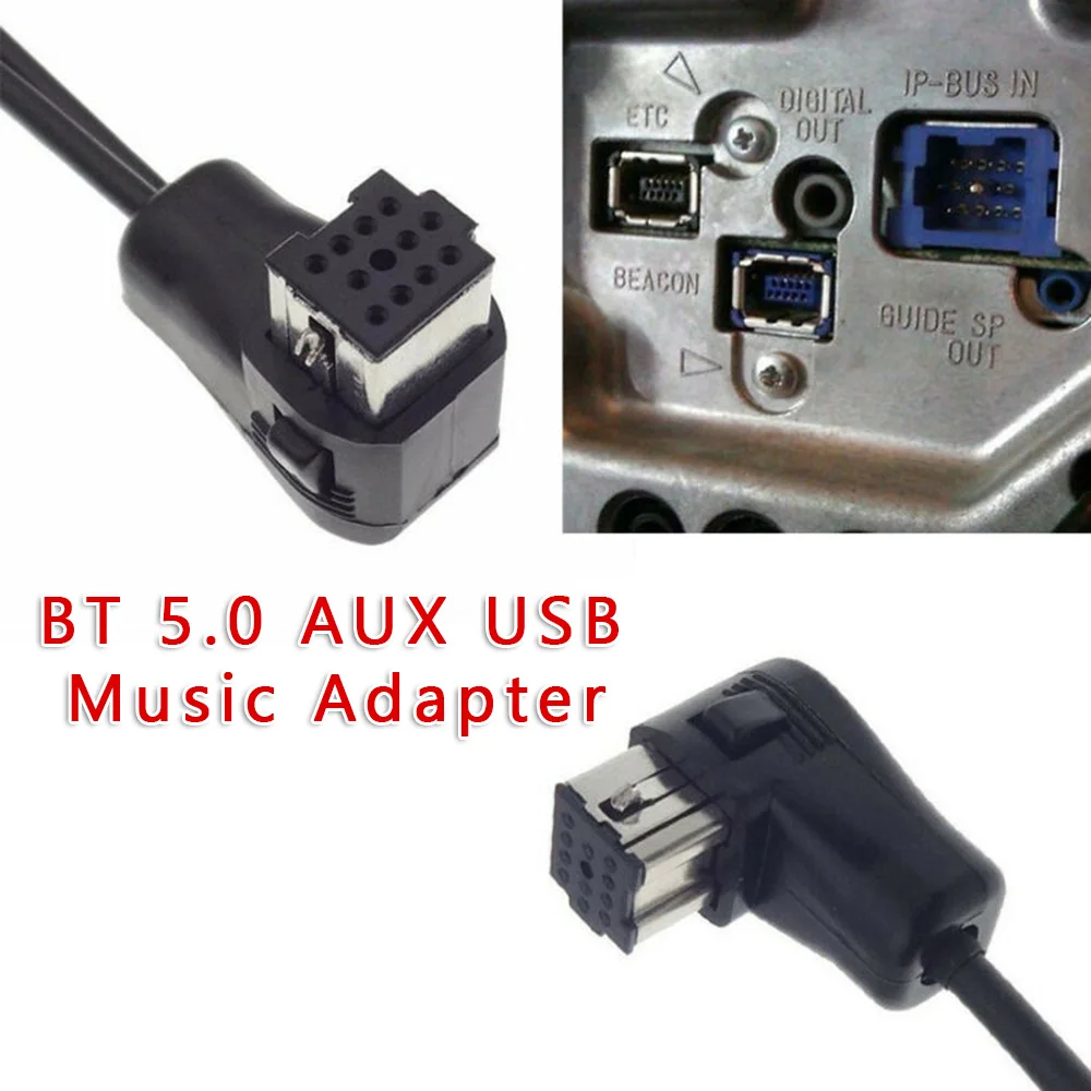 

BT 5.0 Audio Cable AUX For Pioneer Radio IP-BUS P99 P01 Music Adapter Parts Replacement