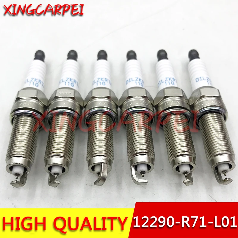 

6pcs 12290-R71-L01 DILZKR7A11G Dual Iridium Spark Plug 92924 for Honda Accord Odyssey Pilot 3.5L for Acura TL 3.5L 12290R71L01