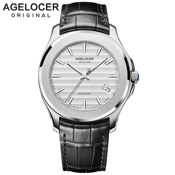 Automatic Mechanical Watch Luxury AGELOCER Brand Stainless Steel Dress Mens Watch Fashion Sapphire Male Wrist Watches For Men