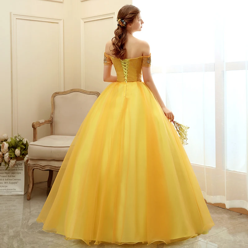 Quinceanera Dresses 2021 New Luxury Gold Ball Gown Party Prom Vintage Robe De Bal Formal Sweet Vestido Quincenera | Свадьбы и