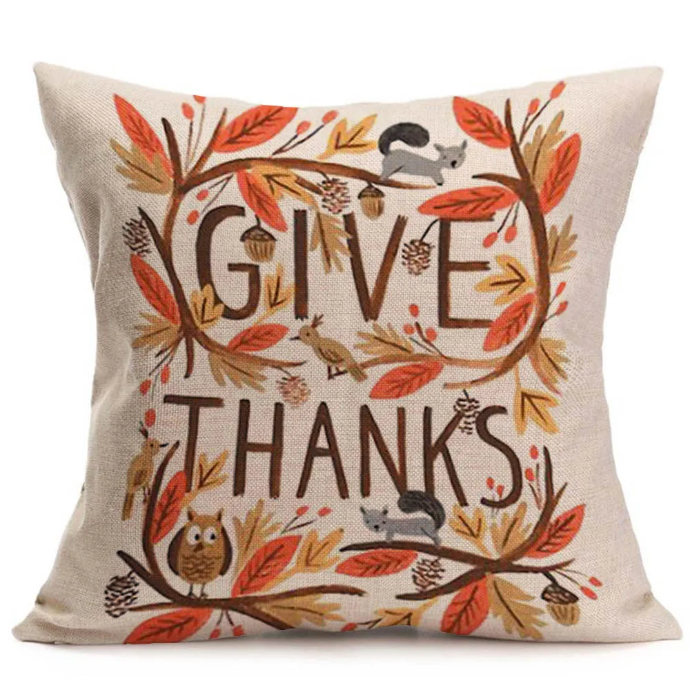 Осень День благодарения диван кровать наволочка с рождественским принтом 45x45 см