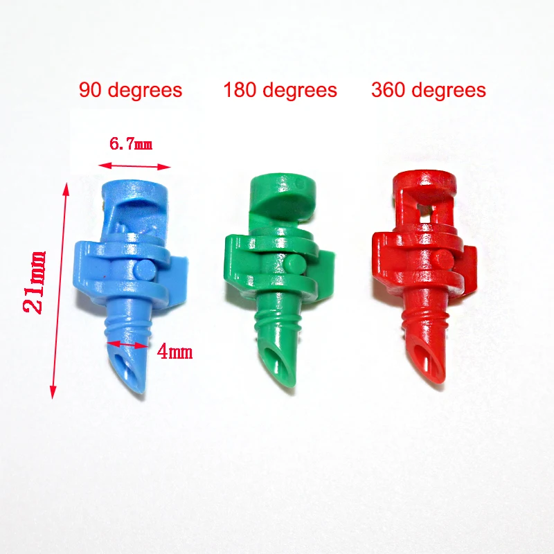50 Pcs Garden Irrigation Simple Refraction nozzle Watering Flower Mist Nozzle Threaded connection 90/180/360 Degrees Sprayer | Дом и сад
