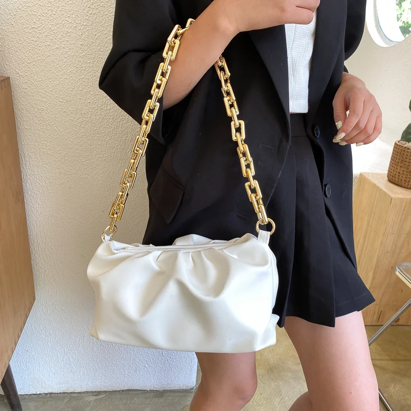 

Сумка-хобо женская из мягкой кожи, саквояж на одно плечо, роскошный клатч кросс-боди