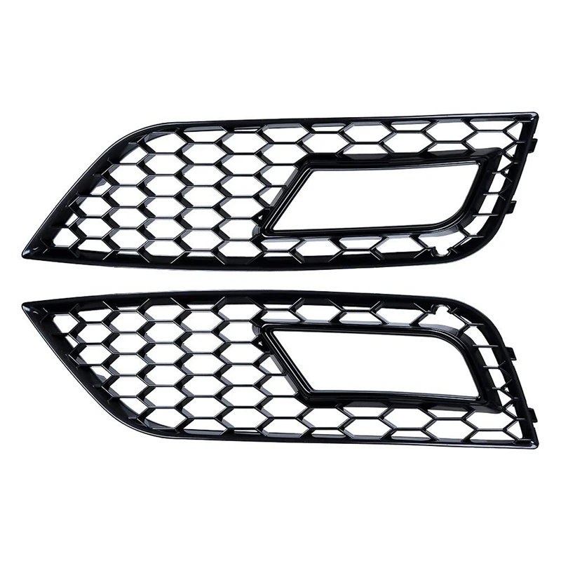 2X RS4 стиль переднего бампера нижняя решетка противотуманный светильник гриль