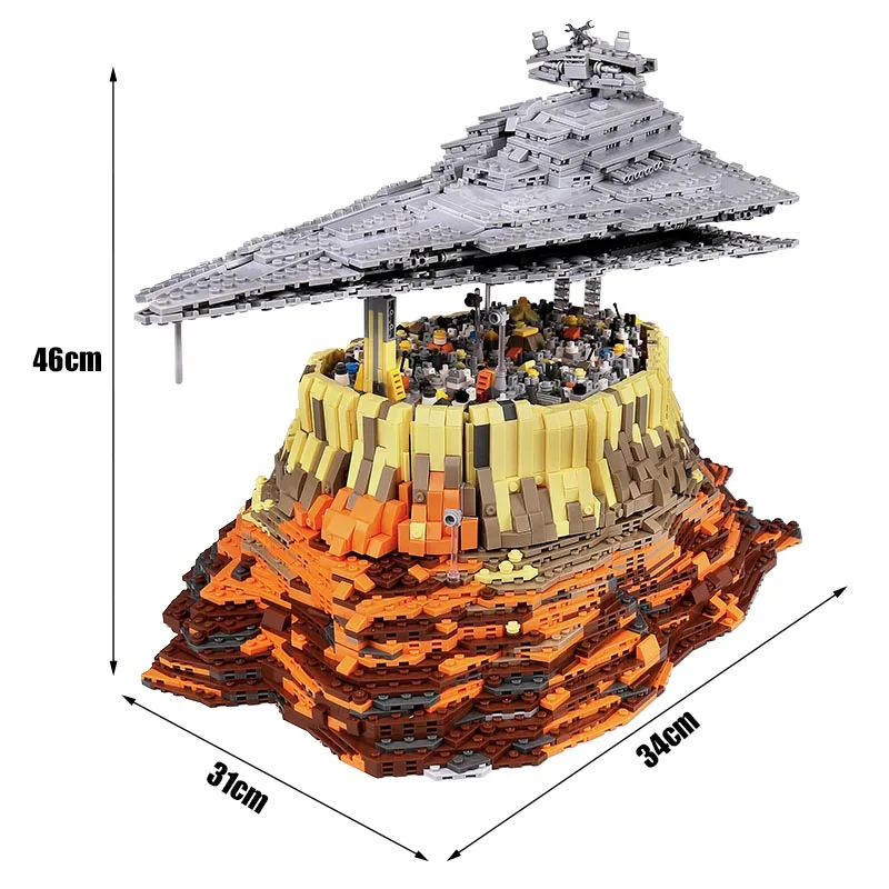 Dhl 90007 MOC 18916 Разрушитель Круизный корабль Империя над Jedha город совместим с lepining