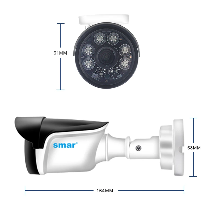 Smar 4CH 1080N 5 в 1 AHD DVR комплект видеонаблюдения Системы 4 шт. 720P/1080P IR Camera на открытом
