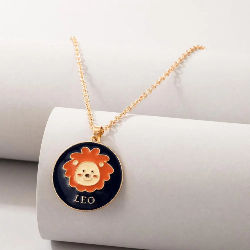 

New 12 Constellation Oil Drop Pendant Necklace Unisex, High Quality Necklace, Sh Leo Necklace Jewelry