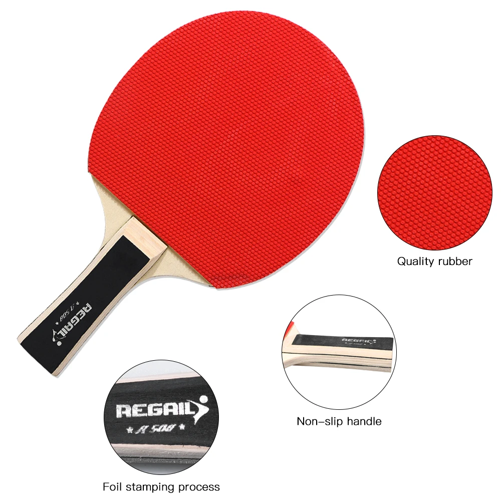 

Ping Pong Paddles Quality Table Tennis Rackets 2 Ping Pong Bats Long Handle Ping Pong Racket Set Racquet Bundle Kit with 3 Balls