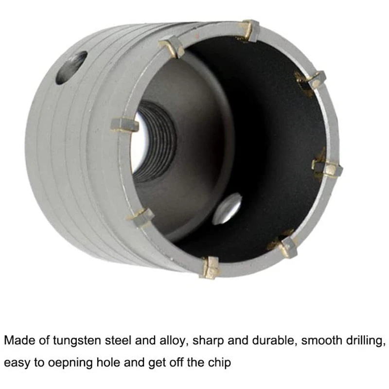

Concrete Hole Saw Kits SDS Plus Shank Wall Hole Cutter Cement Drill Bit Sets(30, 40, 60mm), with 220mm Connecting Rod
