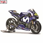 Коллекционная модель мотоцикла Maisto, модель мотоцикла из сплава в масштабе 1:18 Yamaha 2018 Champion 46Team Racing Silvardo