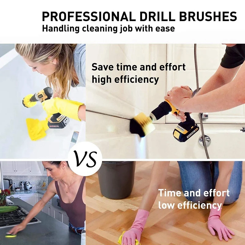 37 шт. Набор насадок для сверл щетка скруббера с удлиненным креплением чистки