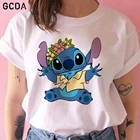 Женская футболка с коротким рукавом, круглым вырезом и принтом