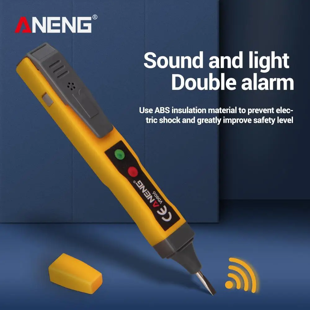 

ANENG VD806 AC/DC Voltage Detector Electric Non-contact Pen Tester Continuity Battery Test Pencil with Sound Light Alarm