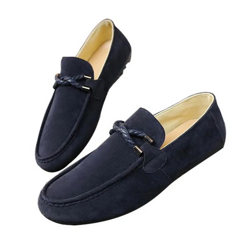 Men Shoes Flat Casual Vulcanize Slip On Loafers Male Sneakers Breathable Confort Light Leather Shallow Youth Boy | Обувь