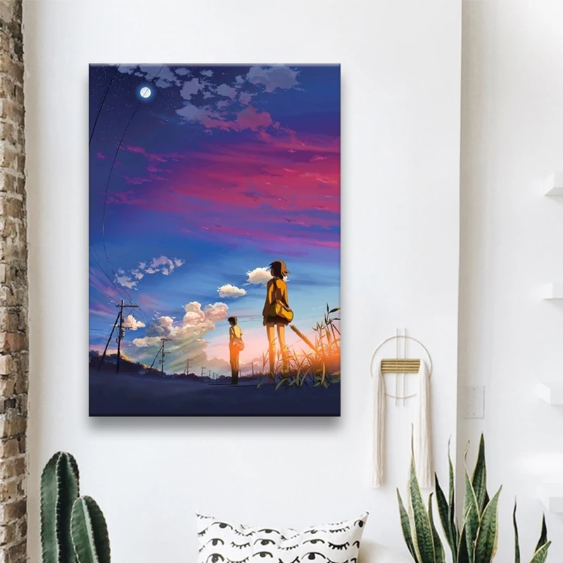 

Home Decor Canvas Wall Art Anime 5 Centimeters Per Second Sky Painting Pictures Printing Modular Artwork Poster For Living Room