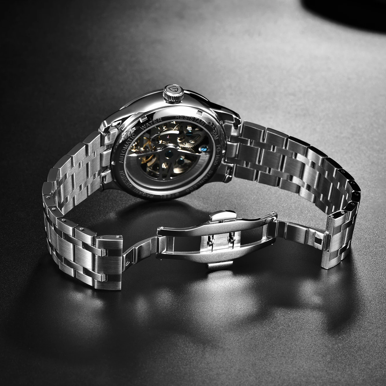 

PAGANI DESIGN Men Watches Top Brand Tourbillon Mechanical Waterproof Stainless Steel Skeleton Automatic Watch Voyager Series