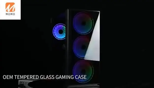 

Best price cpu cabinet computer case gaming tempered casing Black