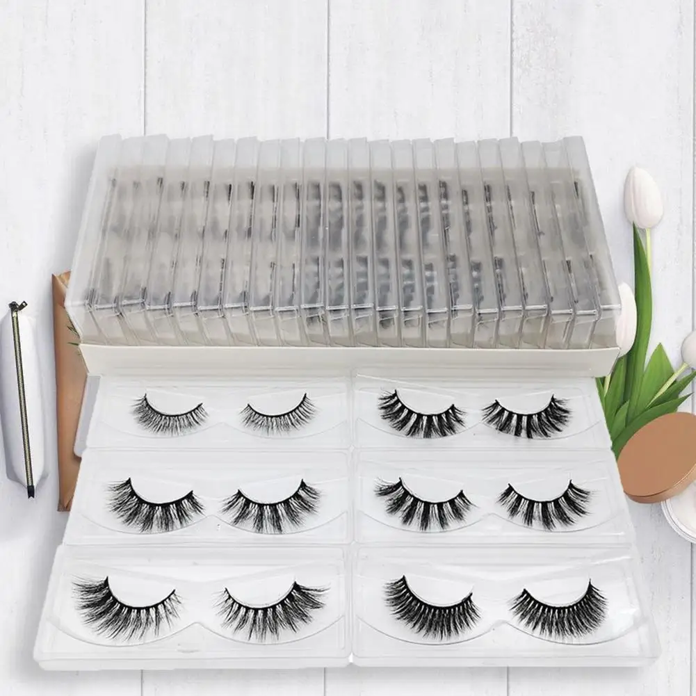 

1 Pair Lash Slender Multiple Layers Natural Effect Handmade Mink Hair Eyelash for Dating Makeup False Eyelashes Dramatic Lashes