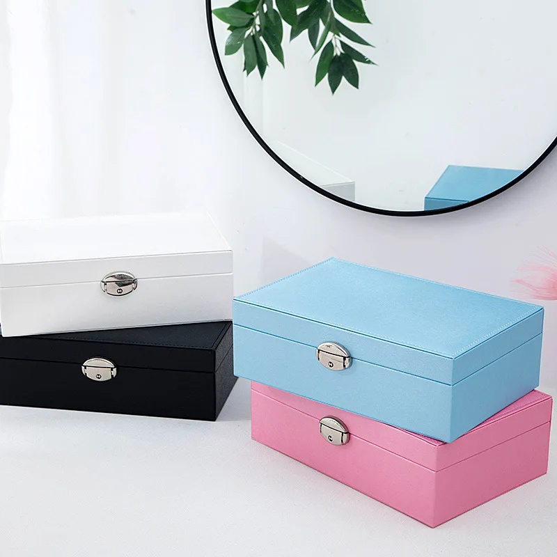 Simplicity Refreshing Jewelry Box Multifunction Earring Ring Jewelers Organizer Decorations Storage Packaging Casket Accessories
