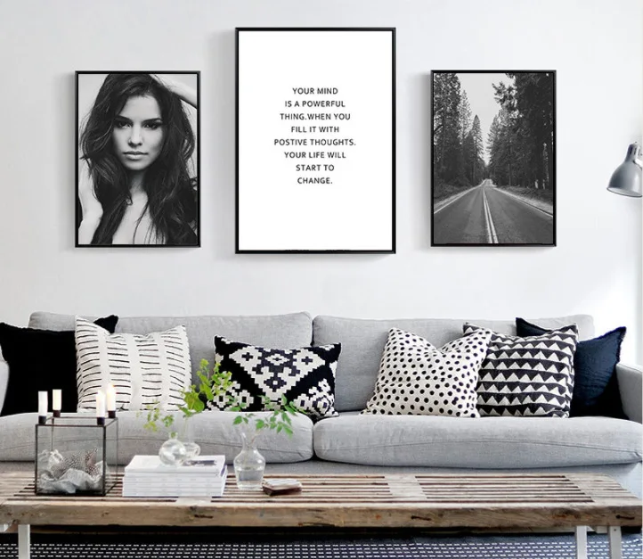 

Скандинавский современный минималистичный персонаж макияж искусство фотография гостиная декоративная фотография подвесная стена искусство