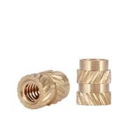 m1 4 m1 6 brass knurled round insert embedded nut copper nusert injection moulding nut small phone nut