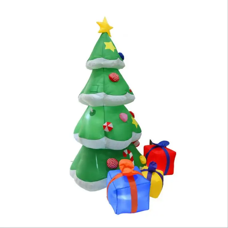 2 1 м надувной Подарочный пакет Рождественская елка освещенные светодиодные