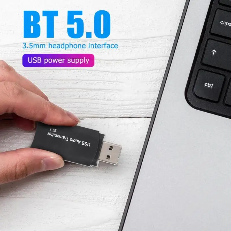 BT-6 2 в 1 Bluetooth 5,0 приемник передатчик беспроводной аудио адаптер переключение через штекер USB для ТВ ПК компьютер