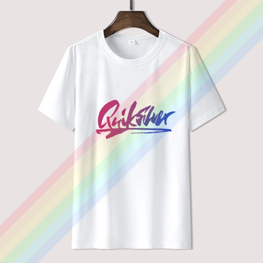 

Quiksilver 2021 Classic Popular Logo Men Women Summer 100% Cotton Black Tees Male Newest Top Popular Normal Tee Shirts Unisex