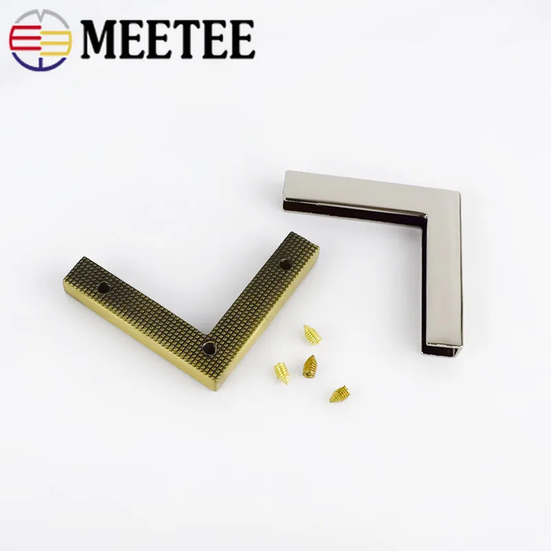 Meetee 4/10 шт. 40 мм защитные Угловые застежки для сумок металлические кнопки багажная
