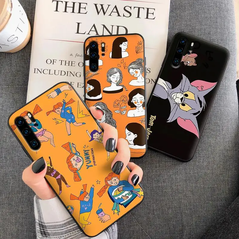 Чехол для телефона с мультяшным яйцом том Джерри huawei p20 p 30 lite Pro P smart mate 10 Y9 2019