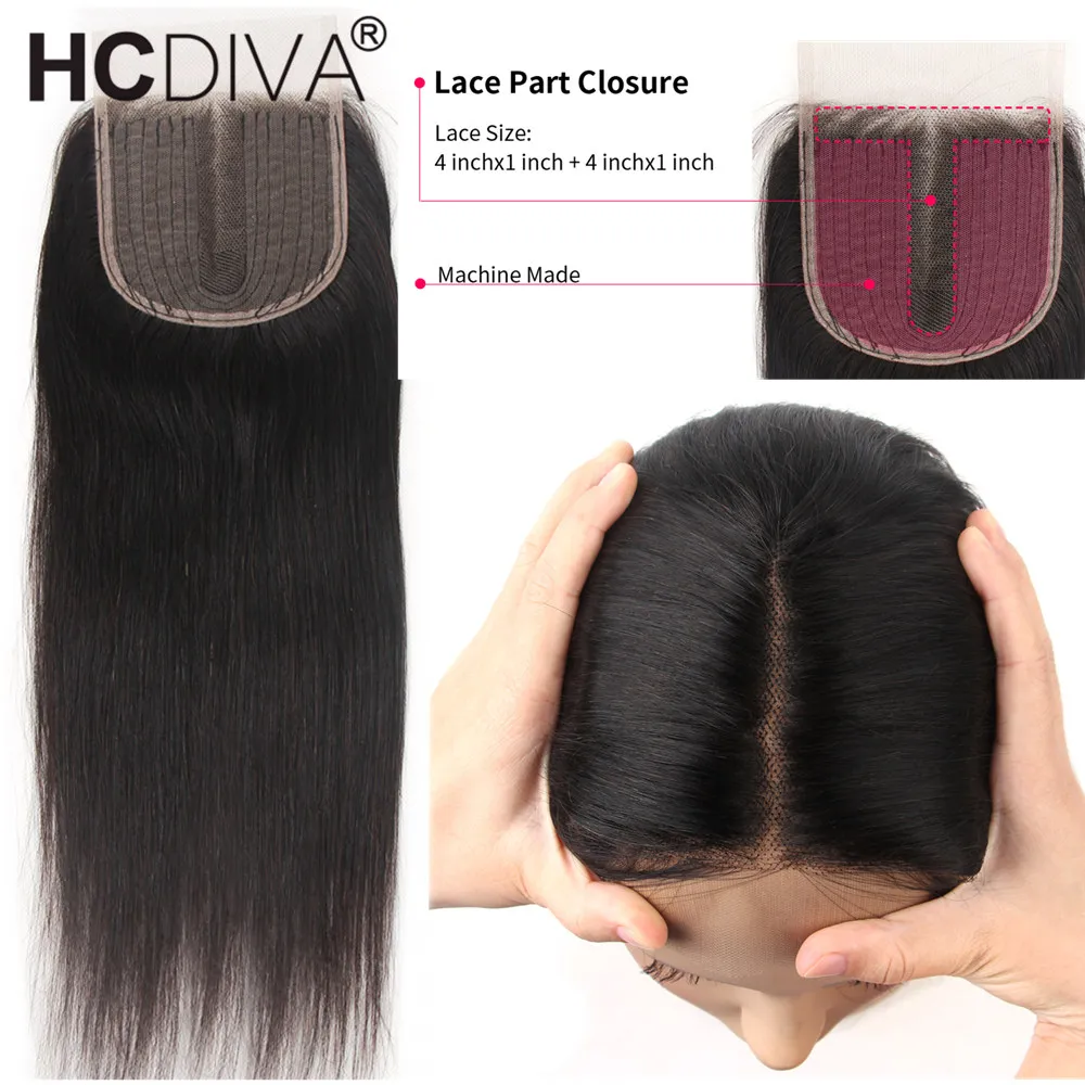 Fechamento do Laço da Parte Reta do Cabelo Fechamento do Laço Brasileiro do Cabelo Humano de Remy com Cabelo do Bebê para a Mulher 4×4 em Linha Média Humano Polegada Fechamento 24