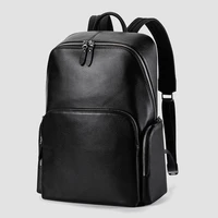 dide large capacity 15 inch laptop bag genuine leather backpack weekend work travel mens business casual waterproof black